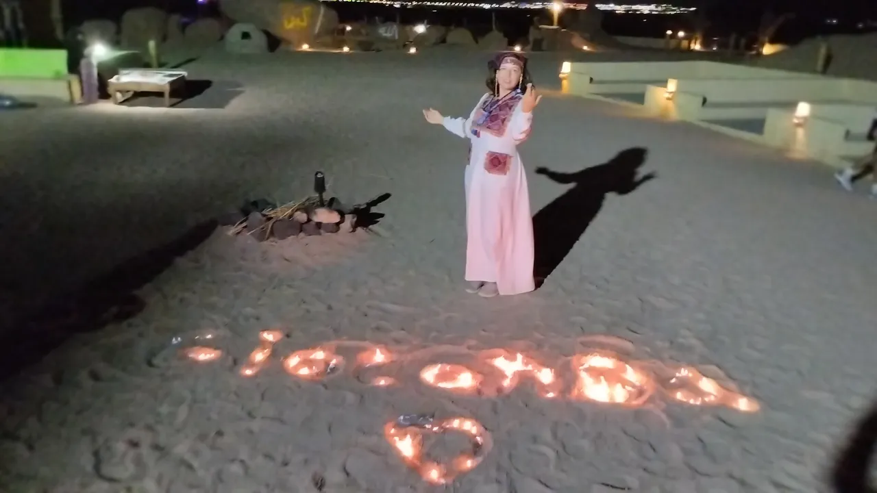 World famous Opera Singer Gioconda  Vessichelli, looked every inch the Queen of the Desert in Egypt's Bedouin Night Show