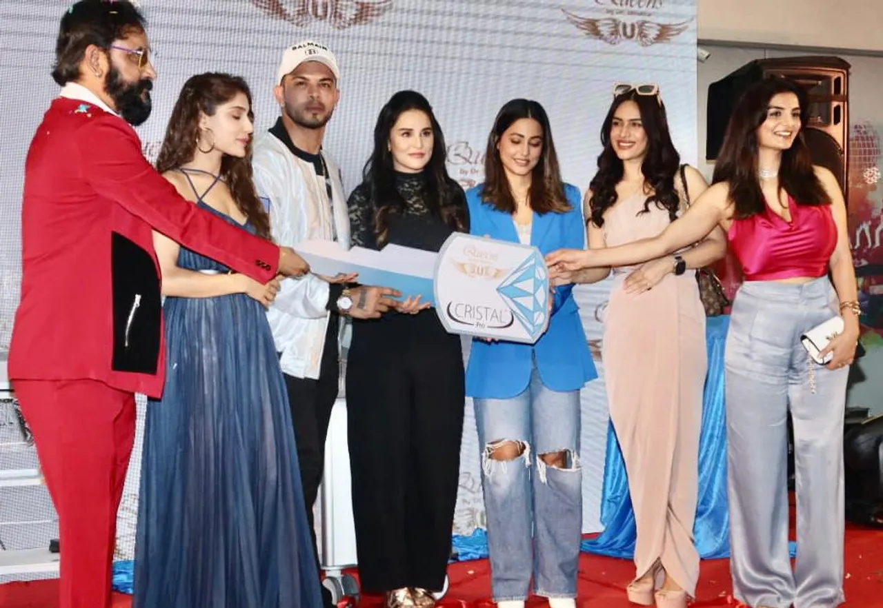 Actor Heena Khan and Youth & Fitness Icon Sahil Khan launches India’s first non-invasive French technology for fat freeze at Queens by Dr. Umaira.