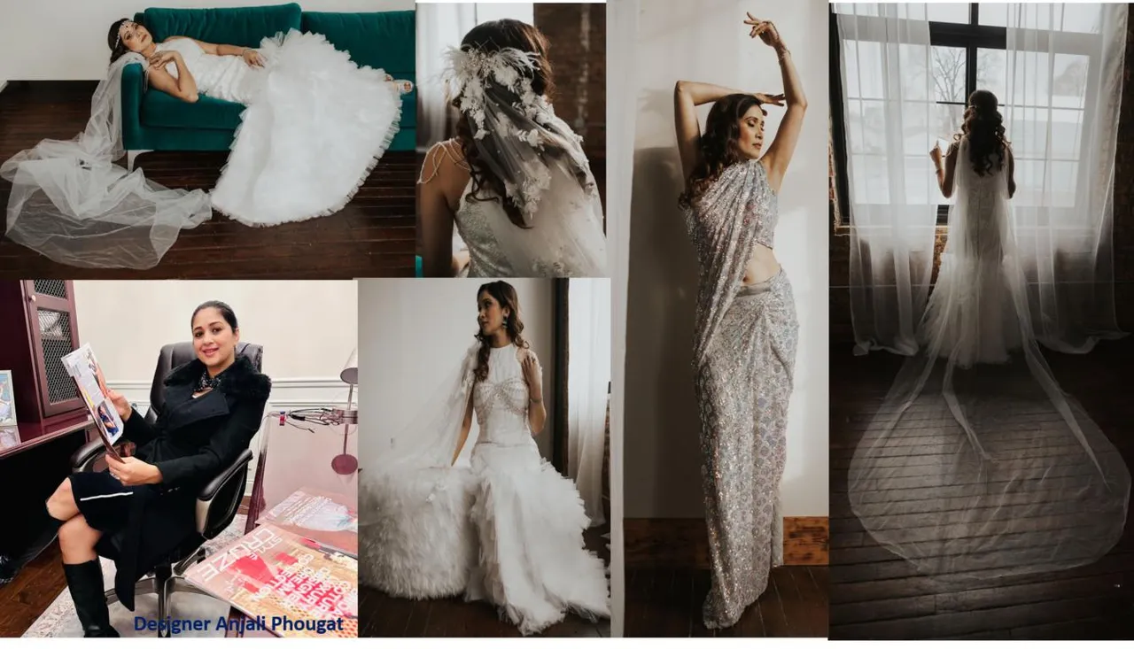 <strong>Designer Dream Collection Muse doctor Sonam Chouksey looking dreamy in bridal lookbook by Anjali phougat Coutures</strong>