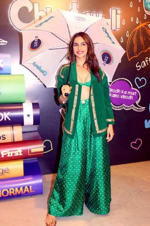 Hitting a record ‘sixer’, in just ‘nine’ months, star-actress Rakul Preet Singh seems maha-excited ! With her daring role of a sex-education teacher and condom-tester in latest ZEE5 ‘Chhatriwali’ ! - Chaitanya Padukone