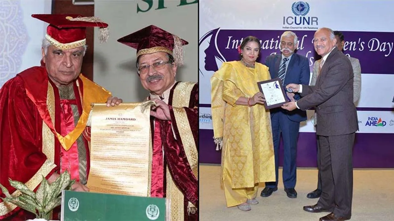 Javed Akhtar is happy to have the title of 'Doctorate'! Javed Sahab is such a personality on whom a doctorate should be done!!