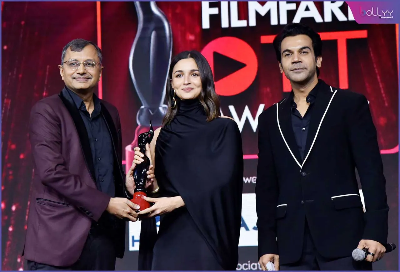 Manoj Bajpayee, Shefali Shah, Vijay Varma, Alia Bhatt, Rajkummar Rao, Sonakshi Sinha, Karishma Tanna, Abhishek Banerjee, won the coveted Black Lady at the 4th edition of Filmfare OTT Awards 2023