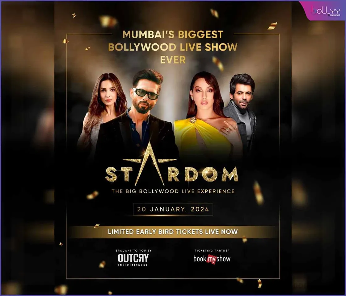 Experience the Bollywood Magic LIVE with Shahid Kapoor, Nora Fatehi, Malaika Arora, and Sunil Grover at 'Stardom' Concert!