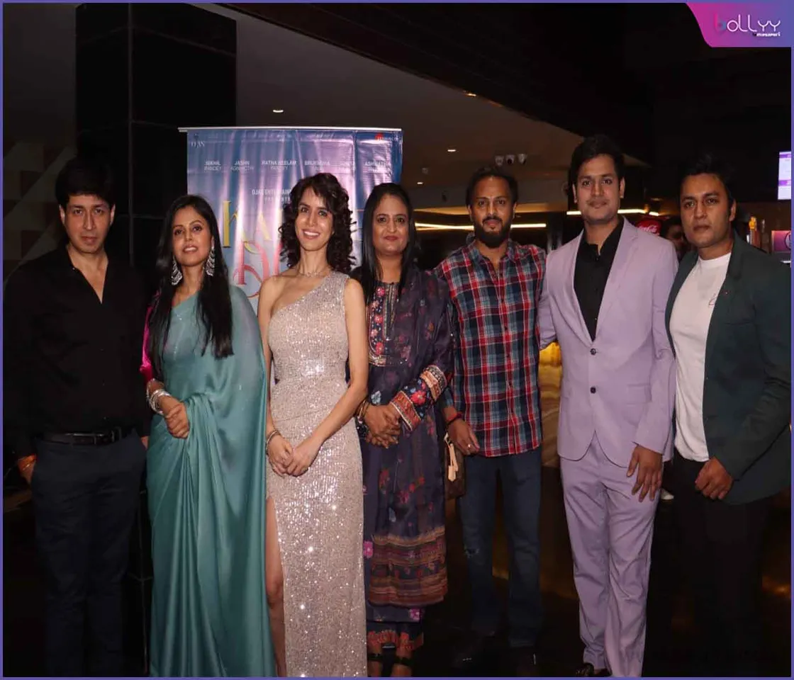 Left To Right- Director Sandeeip S. Choudhary and Ratna Neelam Pandey, actress Jashn Agnihotri, producer Komal Patil and Rohit Patil, music director Puneet Av