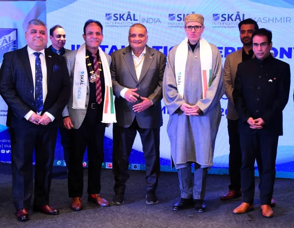 Skål International dignitaries with Omar Abdullah, Chief Minsiter of Jammu & Kashmir