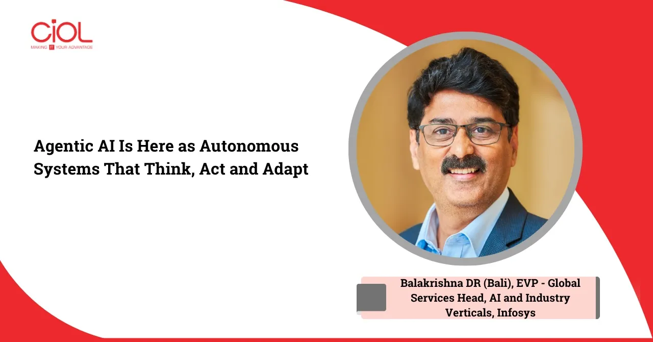 Balakrishna DR (Bali), EVP - Global Services Head, AI and Industry Verticals, Infosys