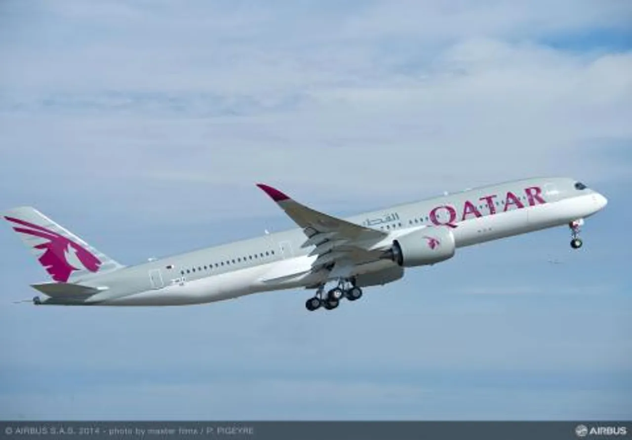 A XWB QATAR FIRST FLIGHT