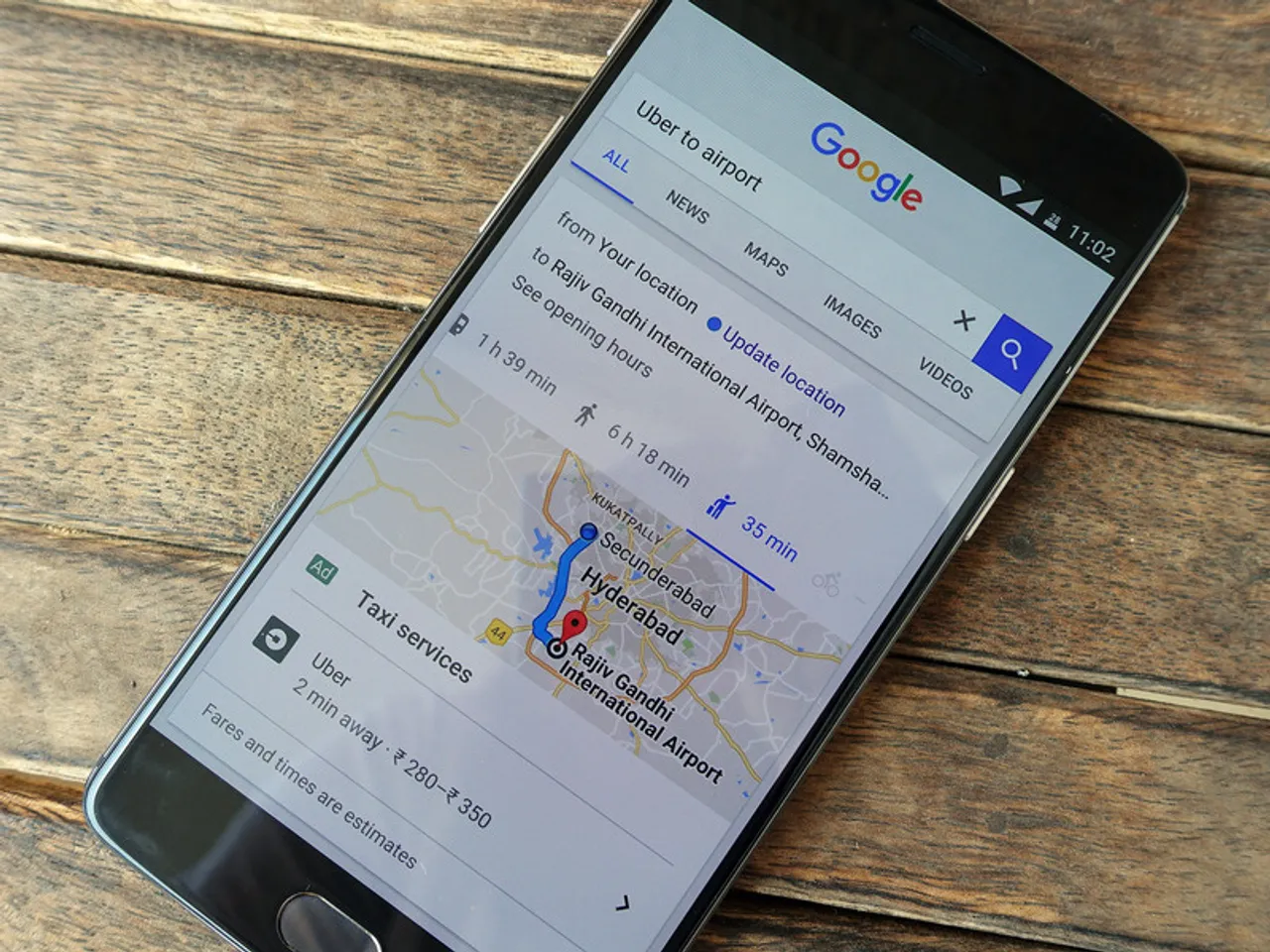 CIOL Book an Ola or Uber via Google Search