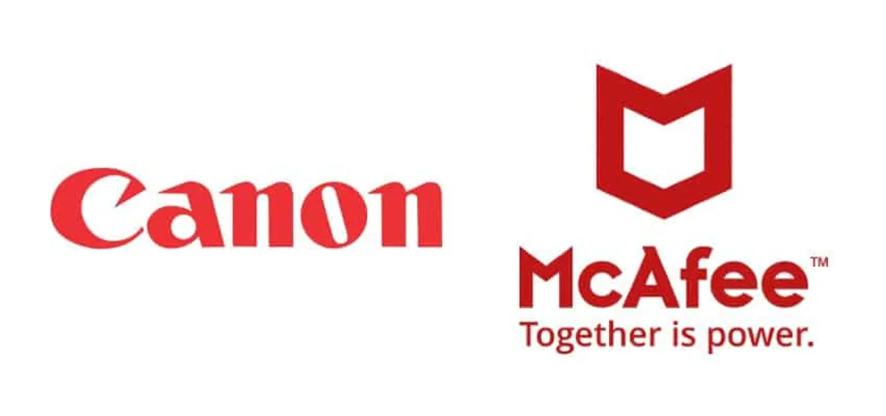 Canon announced partnership with McAfee