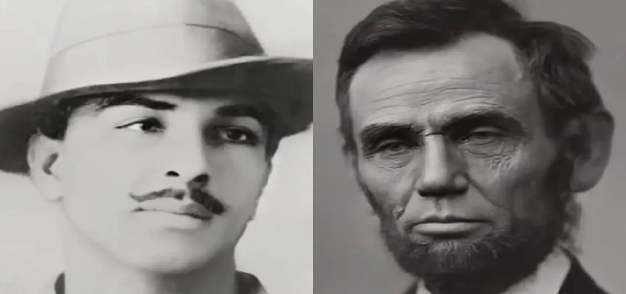 Bhagat Singh and Abraham Lincol Brought Back to Life by AI