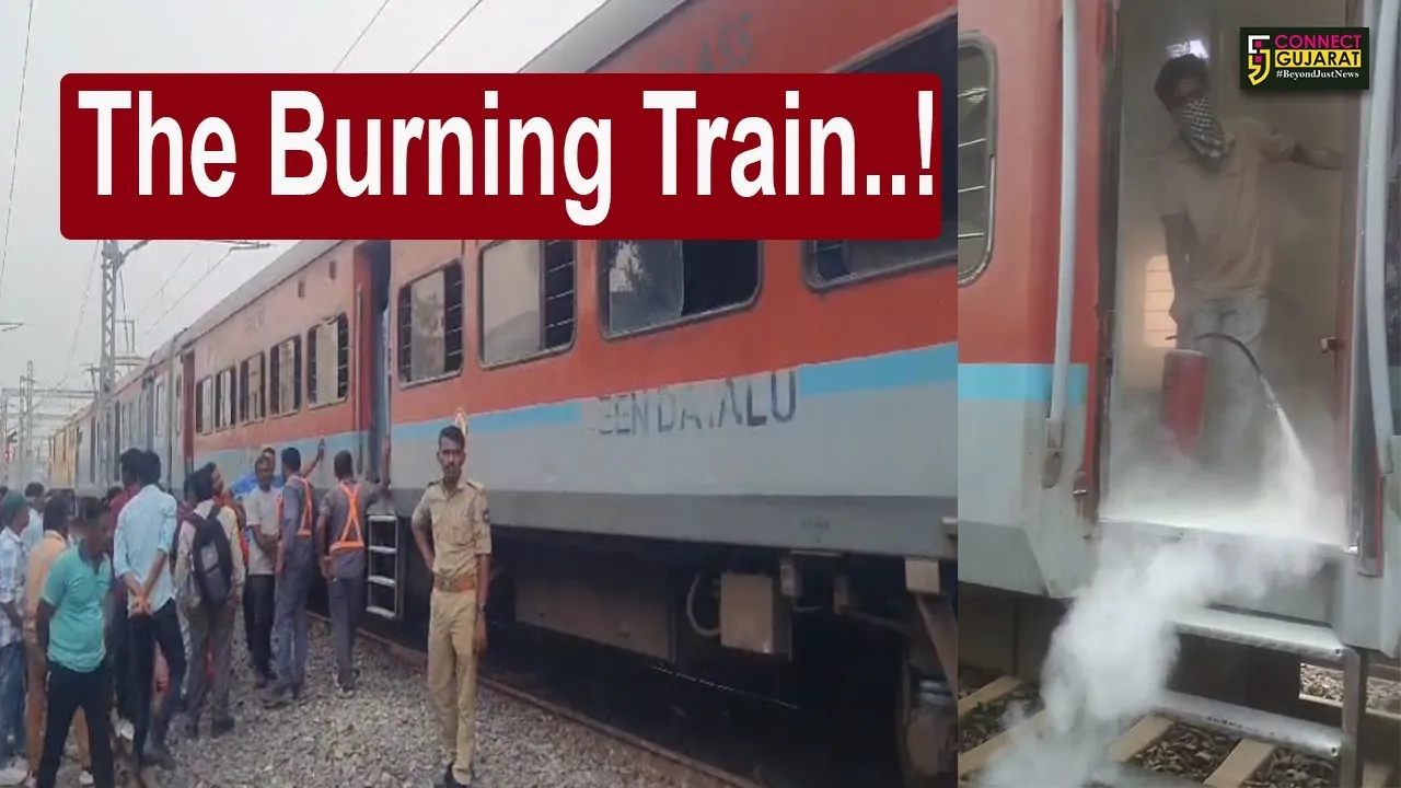 Bharuch: A sudden fire incident took place in Amritsar Express coming from Mumbai , no casualties reported 