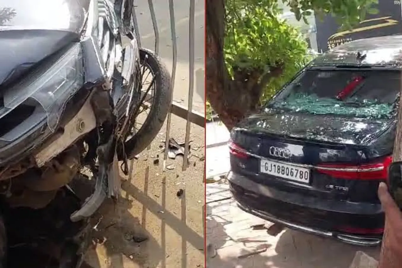 Drunken Audi driver wreaks havoc on Ambli-Bopal Road, rams multiple vehicles