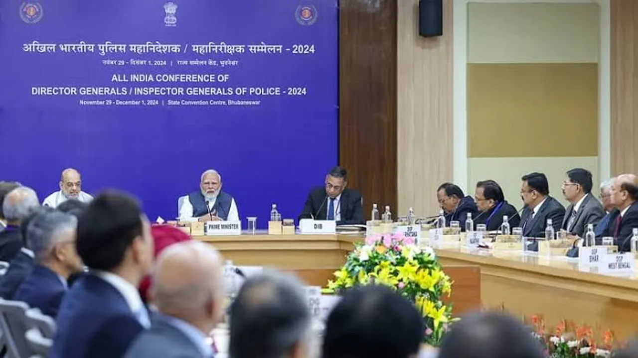 Prime Minister shares his ideas on security with top brass of police and intelligence agencies in Bhubaneswar