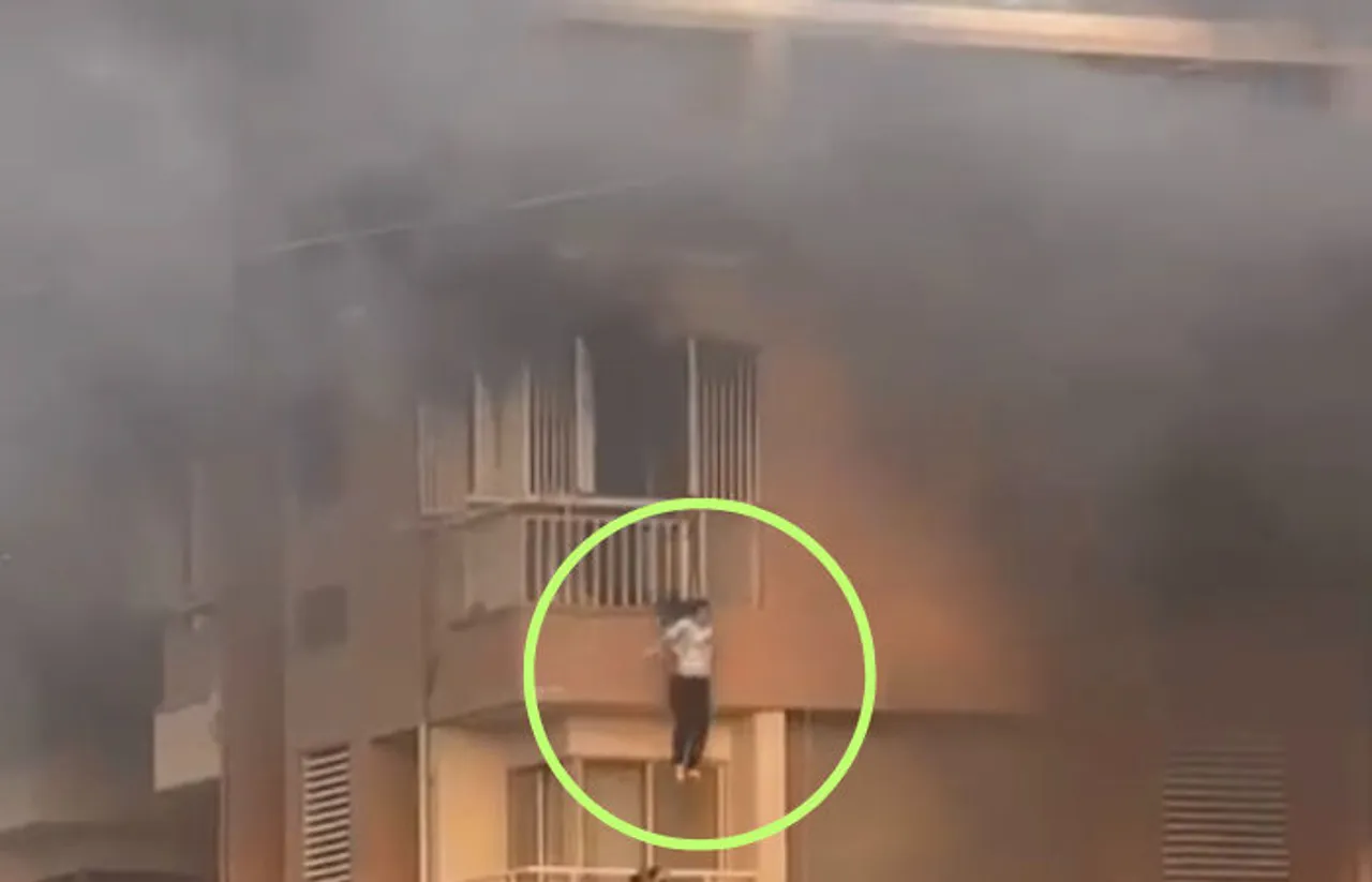 Residents leap from 4th floor as fire engulfs Aatrey Orchid flats in Ahmedabad