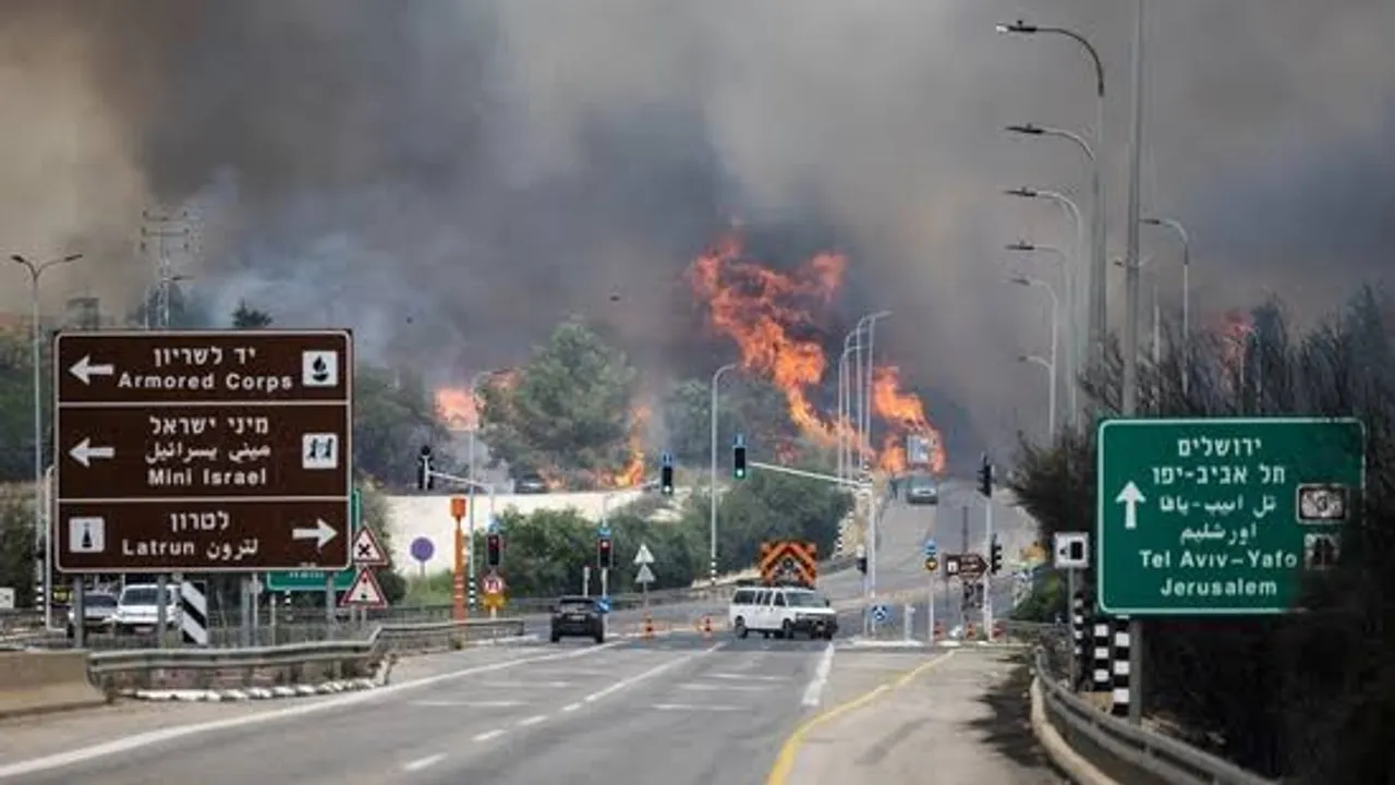 Israel TV channel evacuates studio amid broadcast as wildfires close in