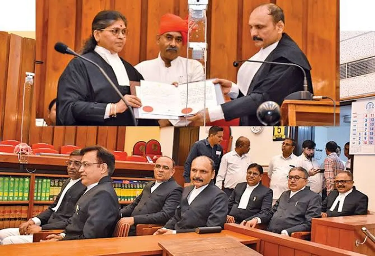 Gujarat Chief Justice Sunita Agarwal administers oath to seven new HC judges