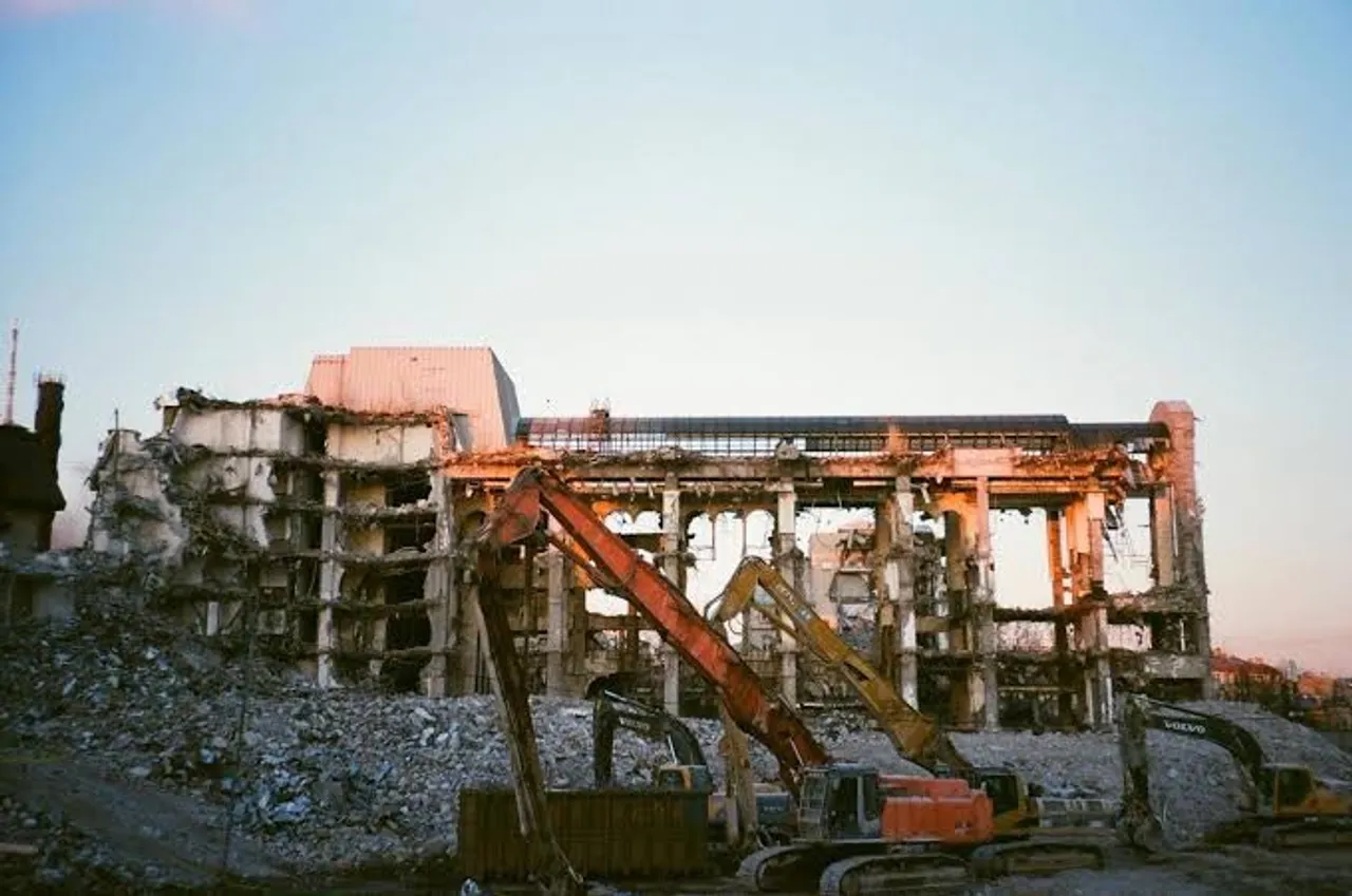 AMC begins demolition of illegal nine-storey building near Astodia Darwaja