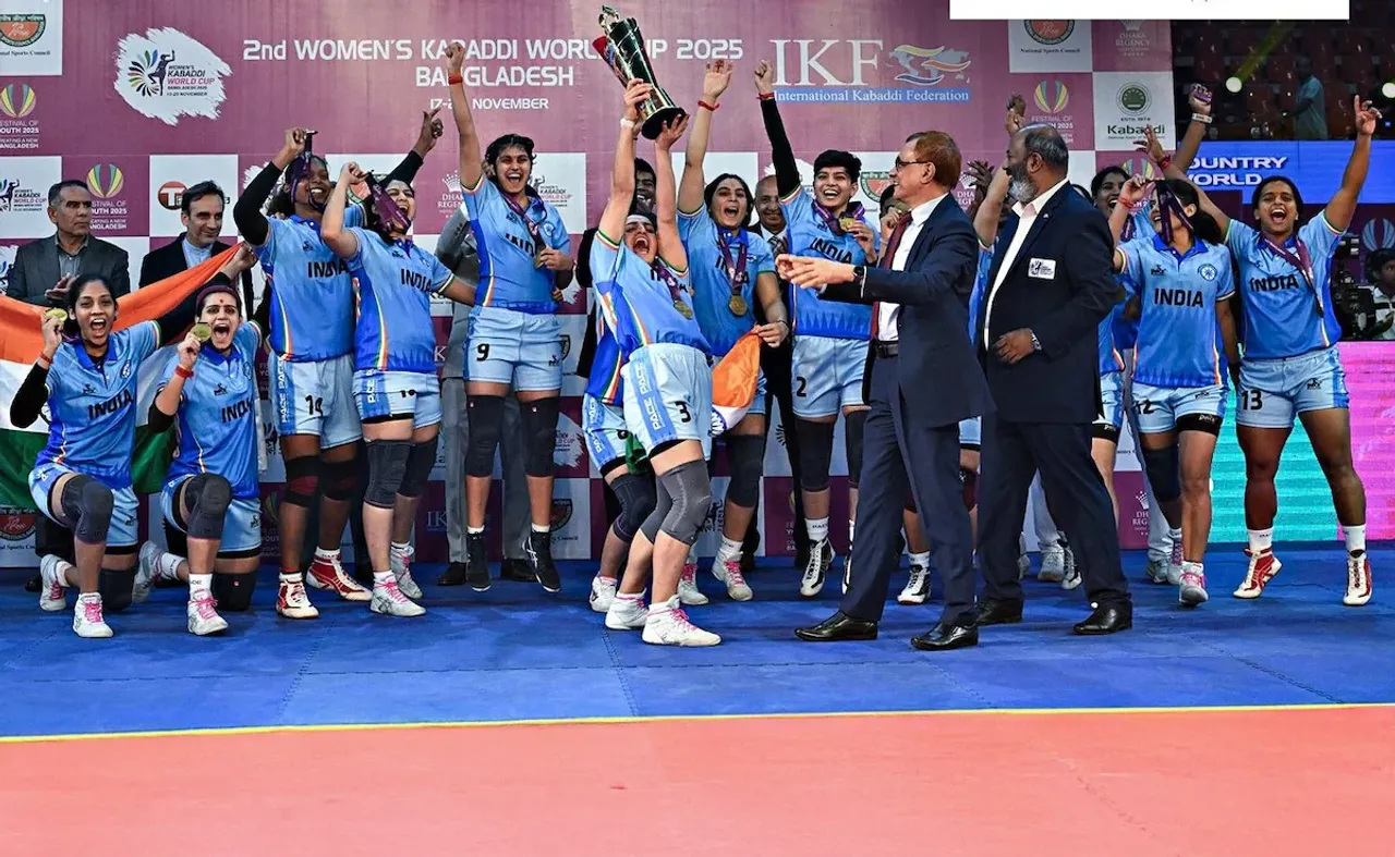India Beat Chinese Taipei 35-28 To Win Their Second Consecutive Women’s Kabaddi World Cup