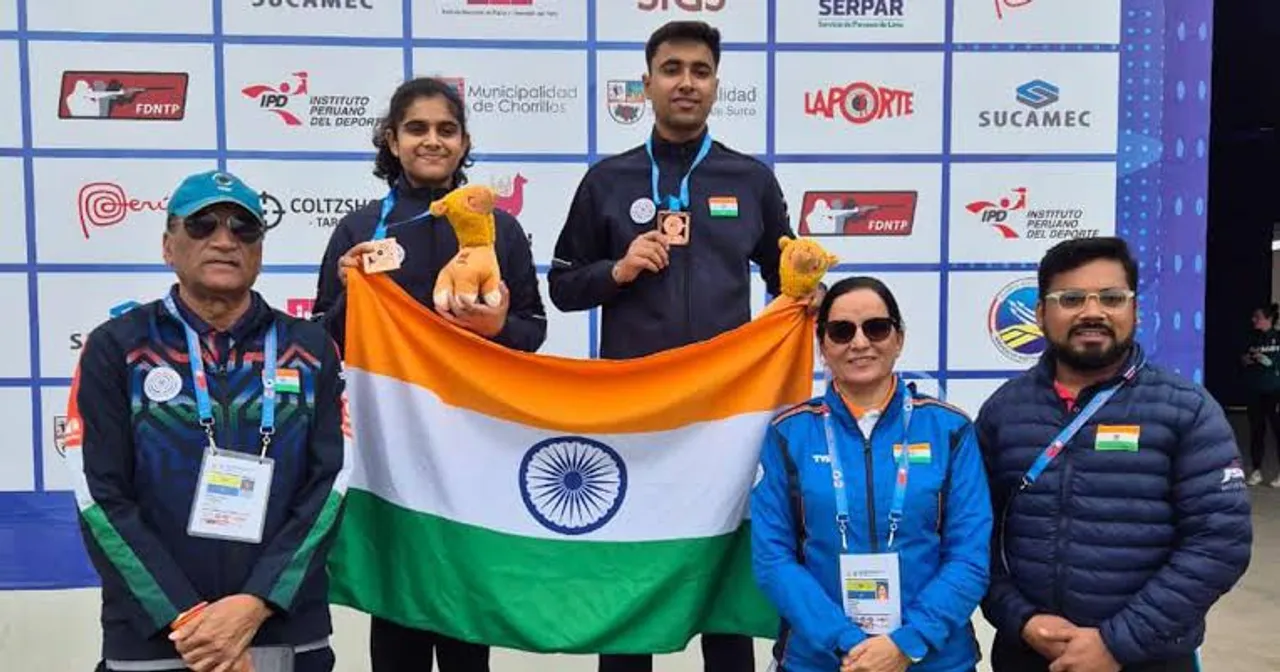ISSF Junior World Championship: Indian pair Clinche Bronze in shooting