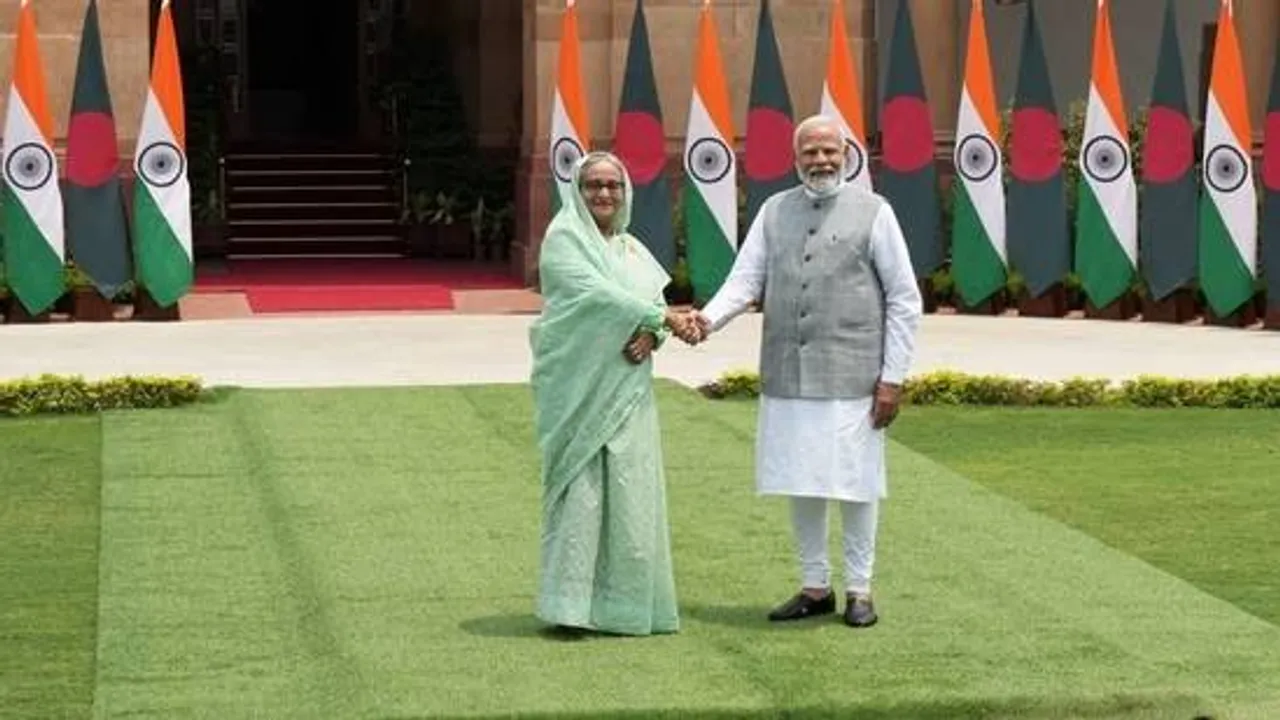 PM Narendra Modi holds talks with his Bangladesh counterpart Sheikh Hasina 