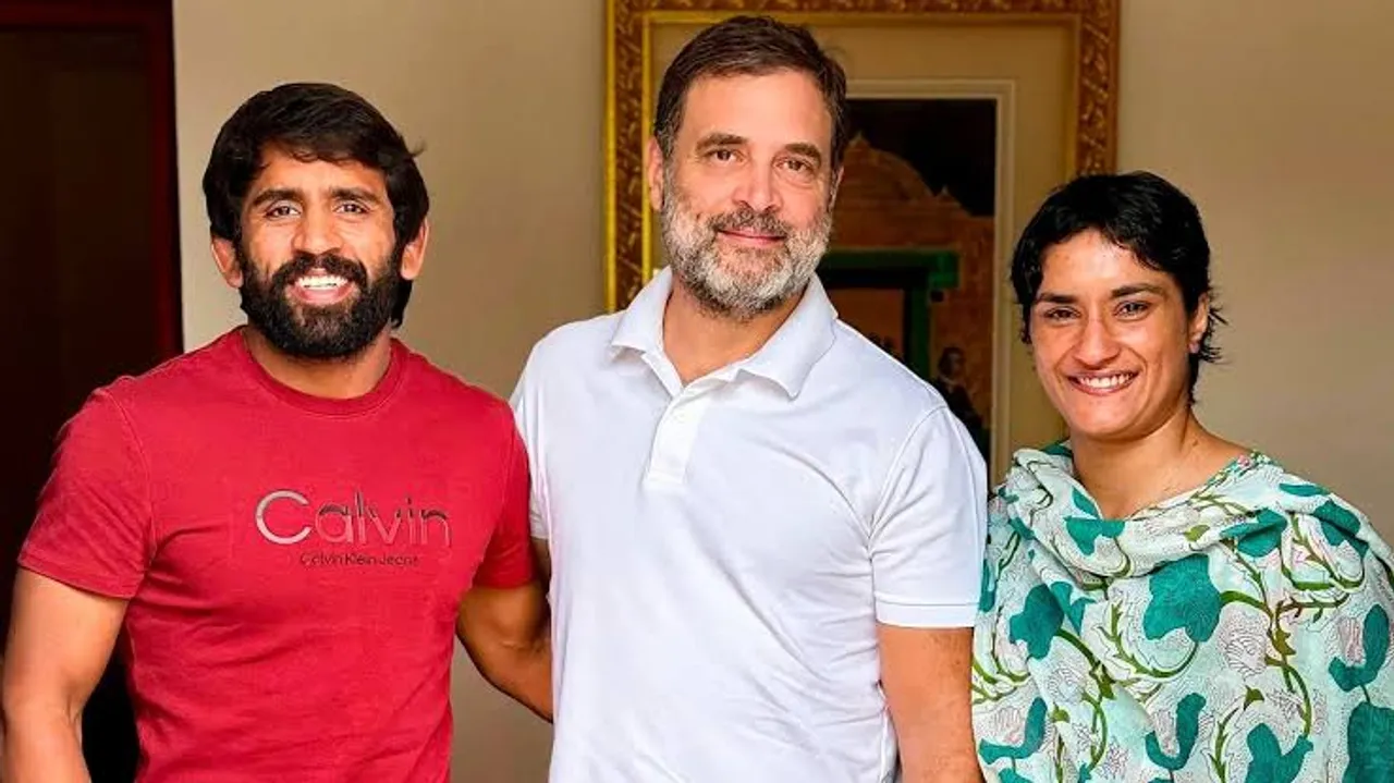 Vinesh Phogat, Bajrang Punia join Congress ahead of Haryana elections