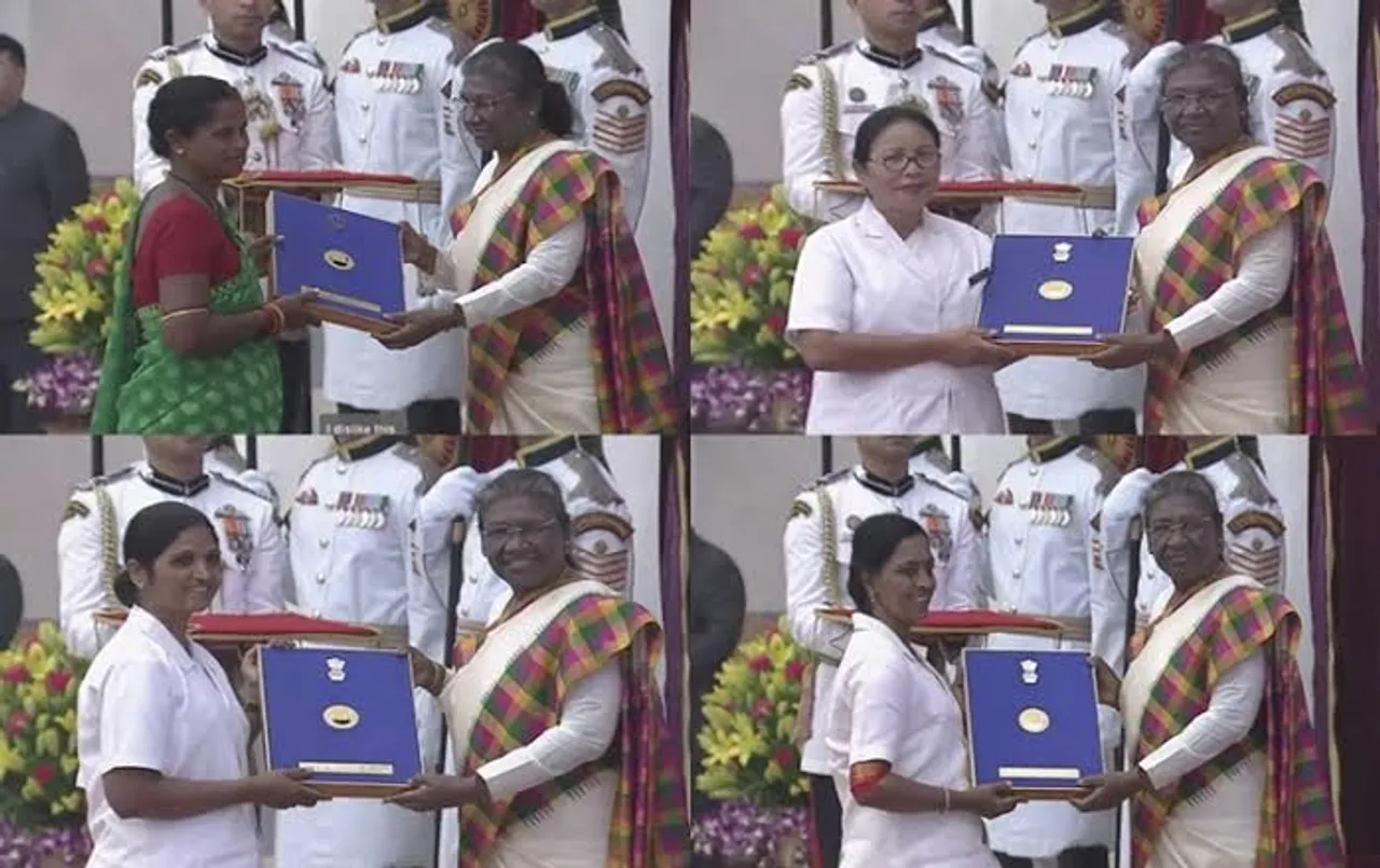 President presents National Florence Nightingale awards to nurses at Rashtrapati Bhavan