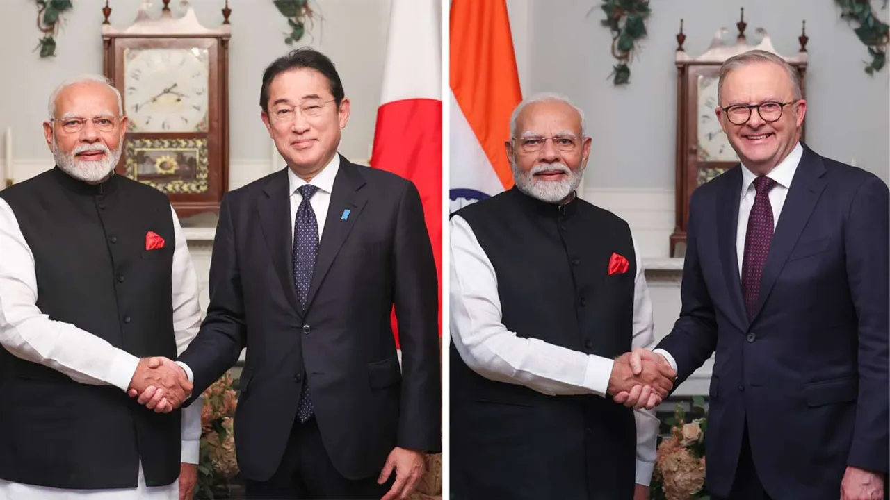 PM Modi holds bilateral talks with Japanese and Australian counterparts