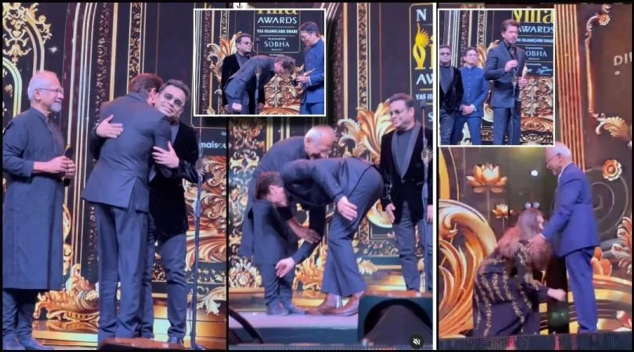 SRK touches Mani Ratnam’s feet as he receives award for Best Actor for Jawan