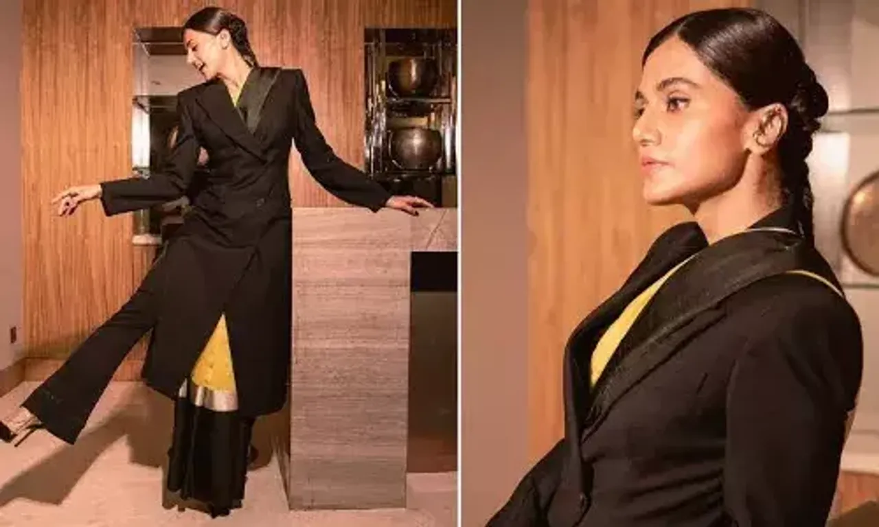 Taapsee Pannu's romance with saree mixes modern and desi fashion