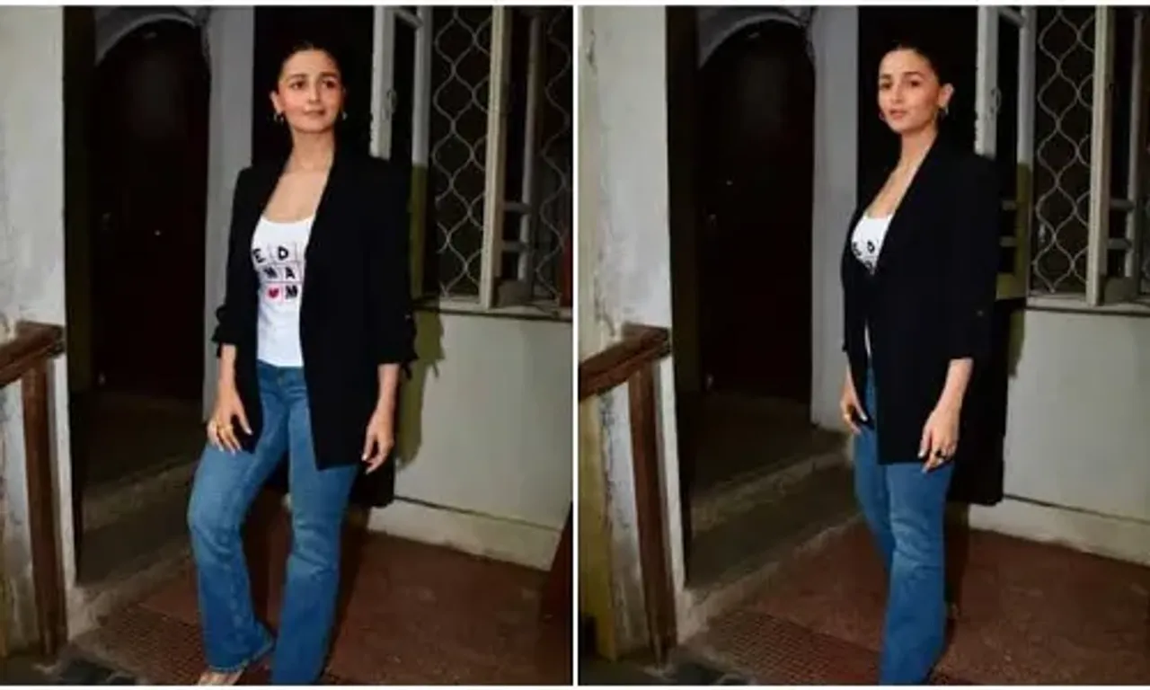 Alia Bhatt steps out in casual ensemble, oversized blazer