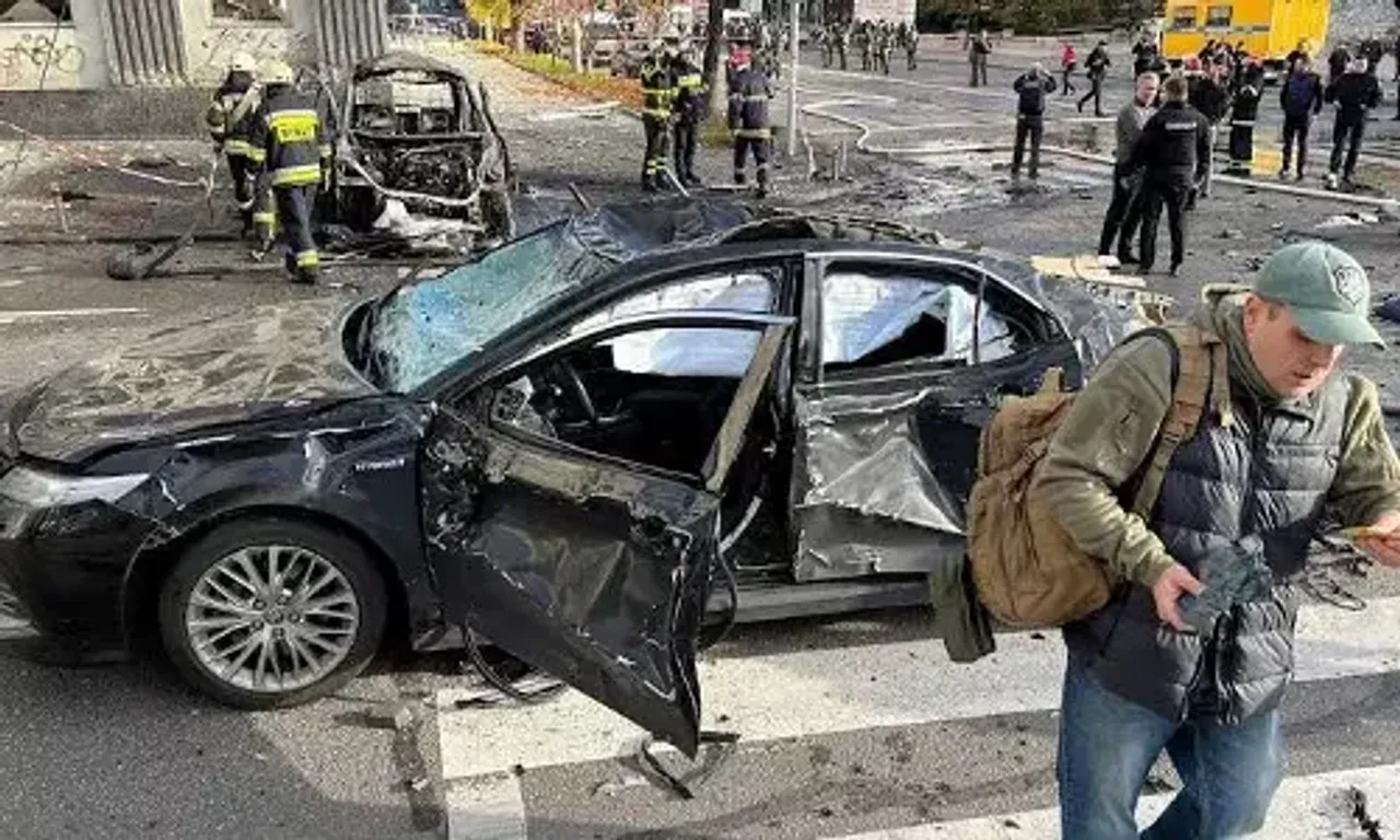 Explosions rock Kyiv after Putin accuses Ukraine of attack on bridge