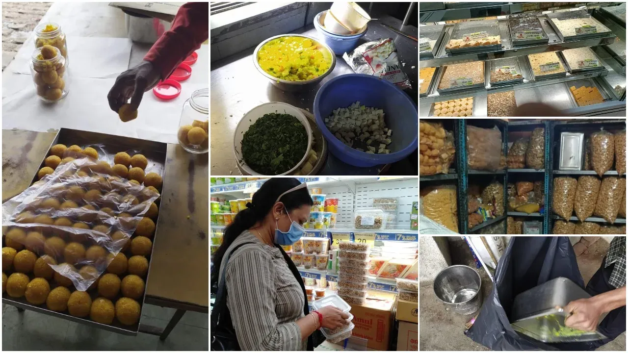 VMSS food department conduct checking at sweet and farsan shops