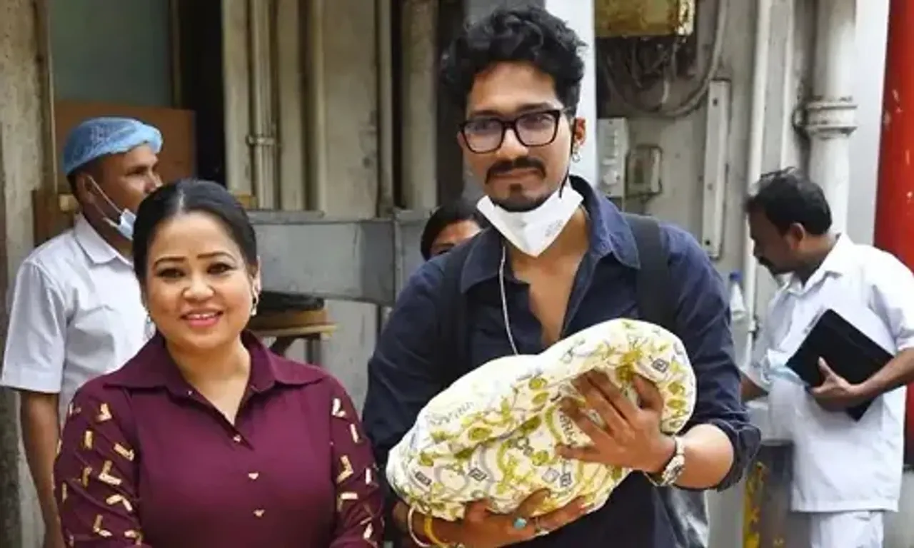 Bharti Singh, Haarsh Limbachiyaa cradle newborn baby boy