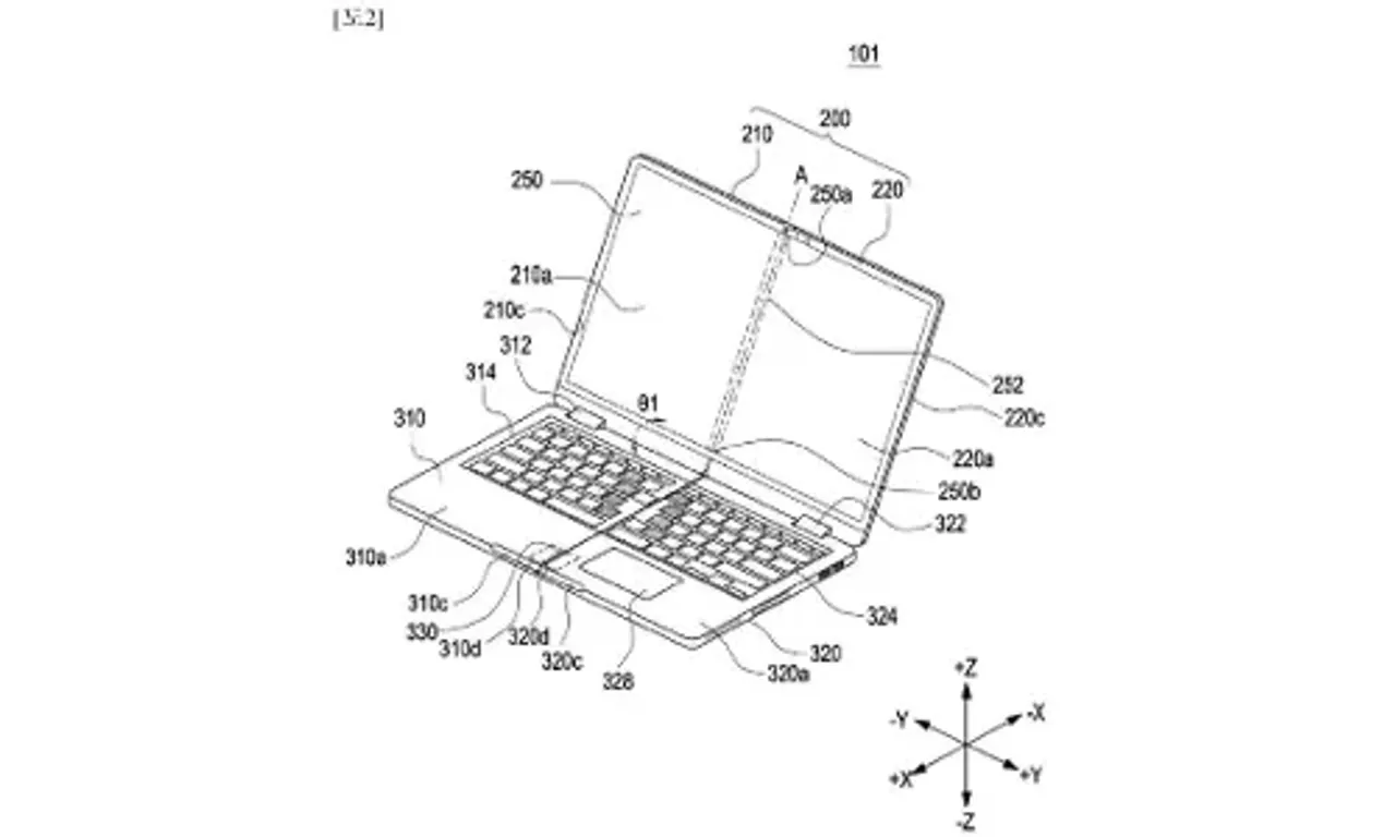 Samsung patented a laptop that can fold over twice