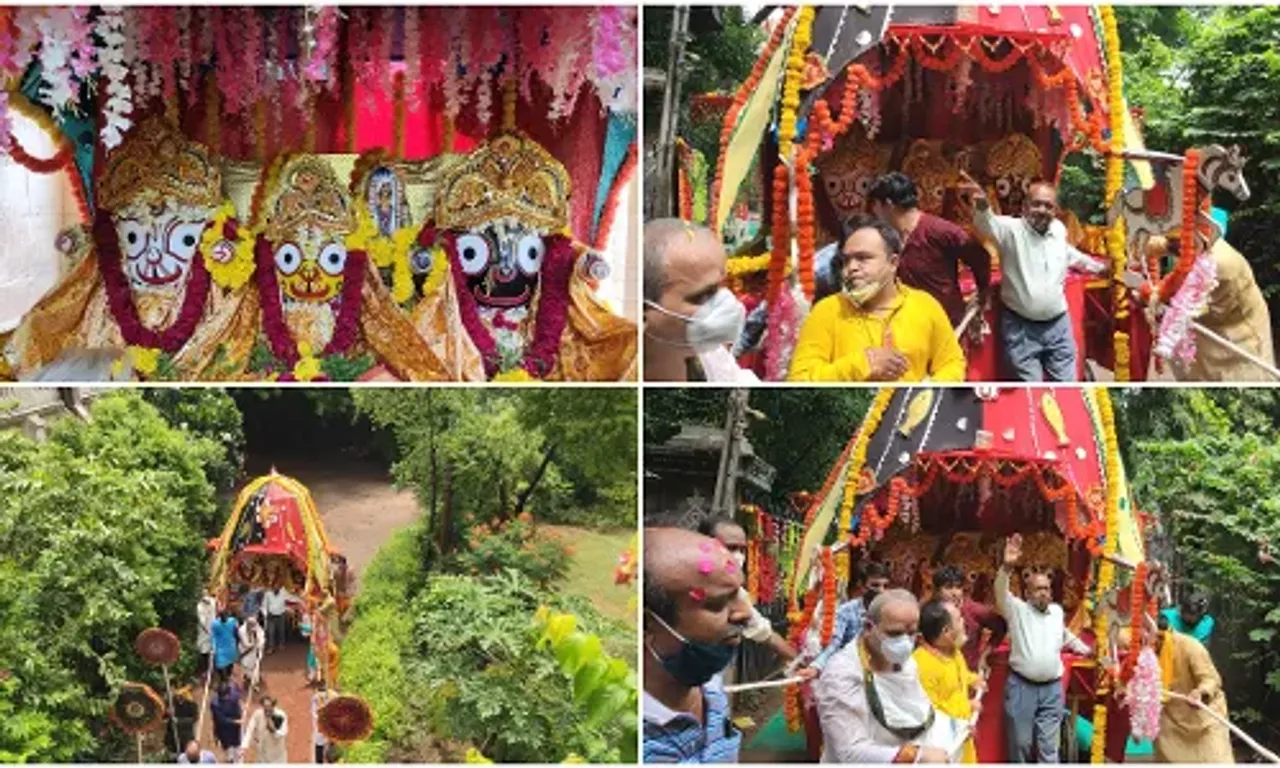 Prince Ashokaraje Gaekwad school in Vadodara celebrated the Jagannath Rathyatra inside the premises