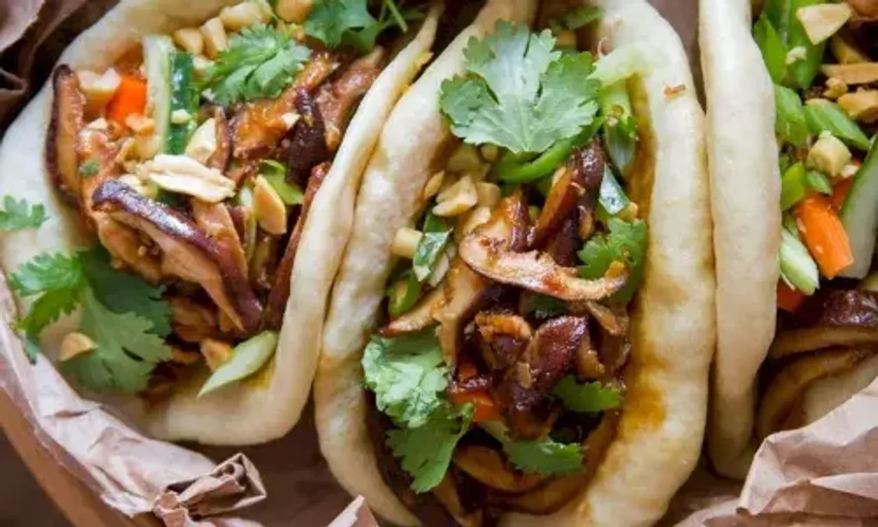 Mushroom Chestnut Bao Buns Recipe: Conveniently packed in a steamed soft bun, this recipe is a complete meal in itself that has mushroom and chestnut as its filling
