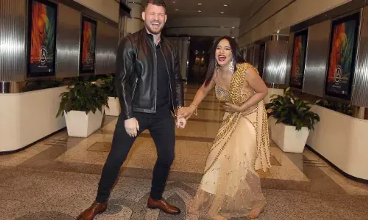 Nitu Chandra Srivastava sports a stunning saree look in her Hollywood debut movie premiere