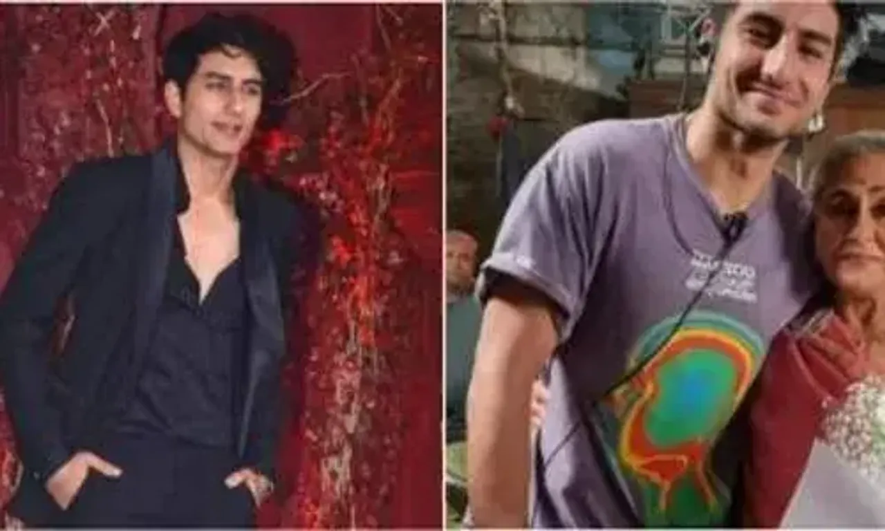 Ibrahim Ali Khan and Jaya Bachchan pose on Rocky Aur Rani Ki Prem Kahani sets