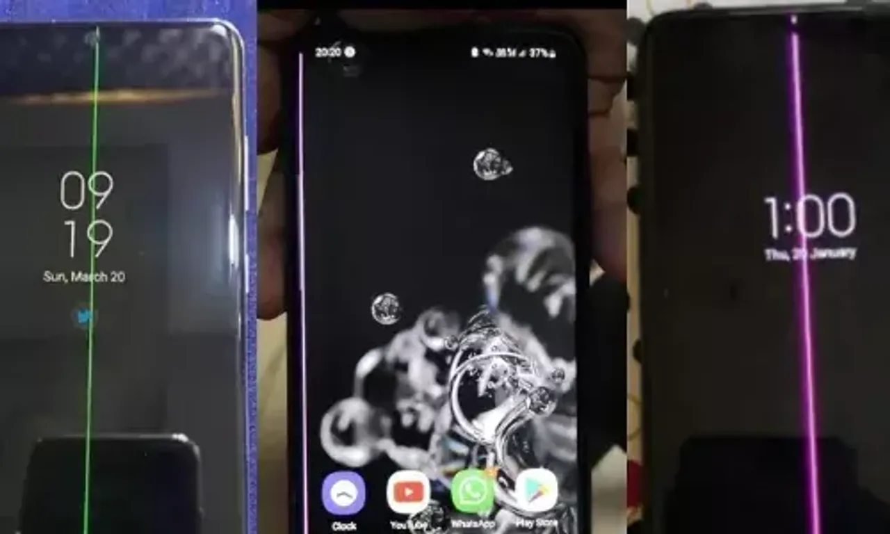 Samsung Galaxy S20+ display suddenly starts showing vertical lines, Some users in India complain