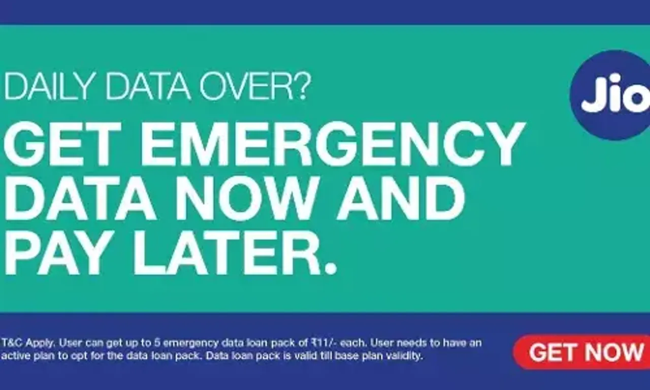 JIO'S launches 'EMERGENCY DATA LOAN' facility