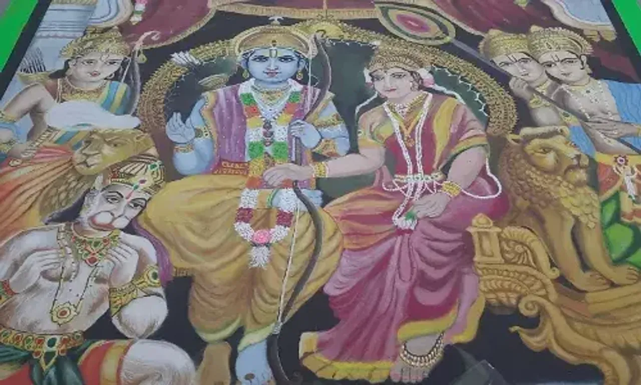 Sampoorna Ram Katha through rangolis displayed by Vadodara rangoli group