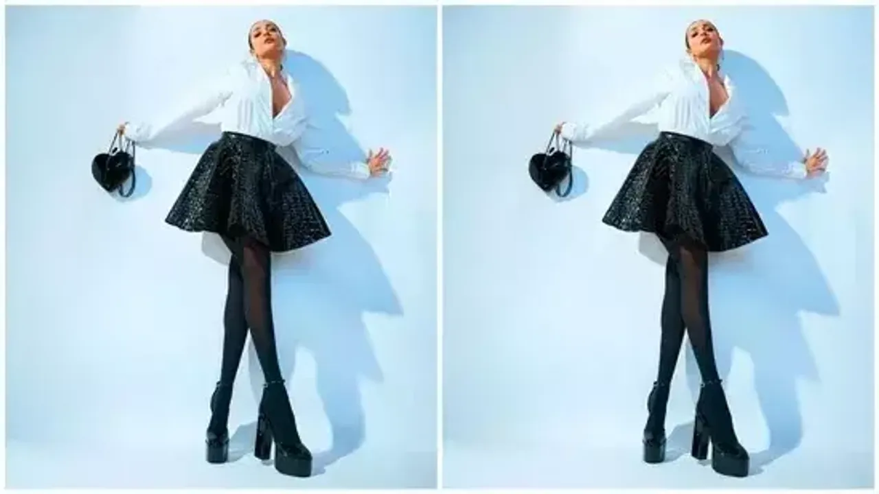 Malaika Arora steals hearts in stylish white shirt and black mini skirt ensemble