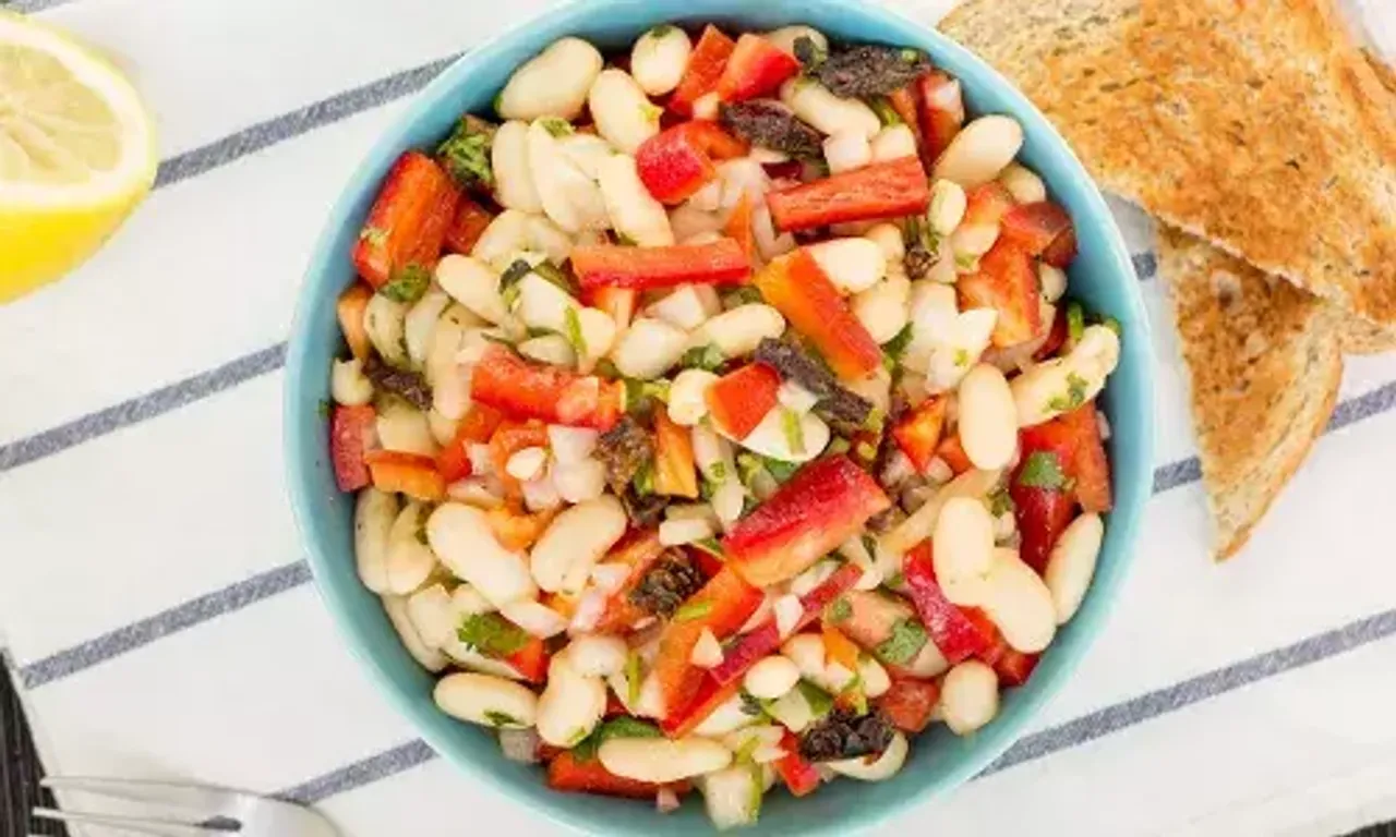 High Fiber Recipe: White Bean & Spinach Salad, Just in 10 Minutes