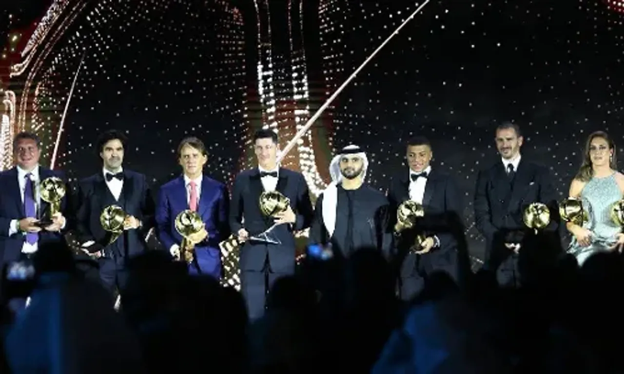 The top winners at Globe Soccer Awards are Ronaldo, Mbappe and Lewandowski