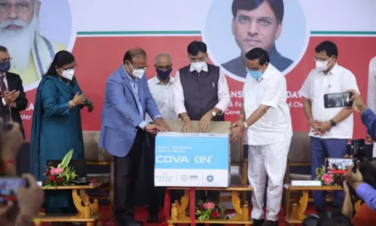 Union Minister of Health and Family Welfare, GoI, launches first commercial batch of COVAXIN manufactured in Ankleshwar, Gujarat