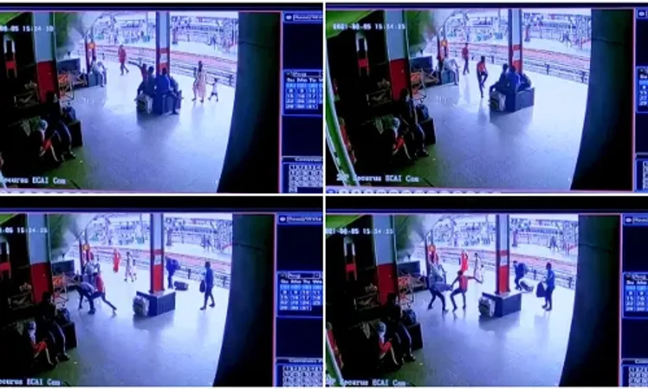 LIVE Scenes of the attack as a hawker stabbed another at Vadodara railway station