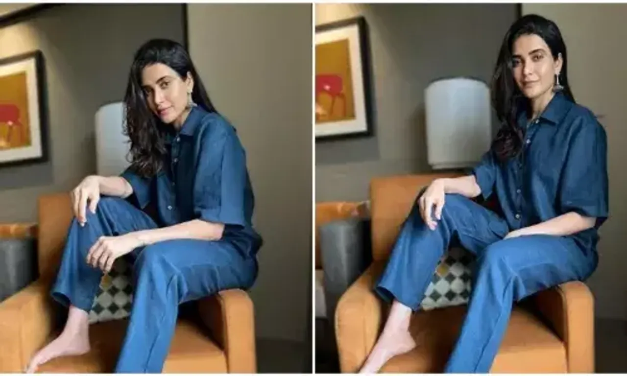 Karishma Tanna's blue co-ord set is a perfect blend of comfort and style