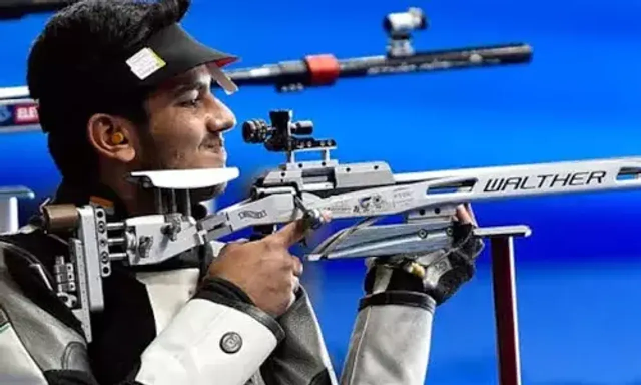 Aishwary Pratap Singh Tomar wins gold medal in men's individual 50m rifle 3 positions competition at ISSF World Cup