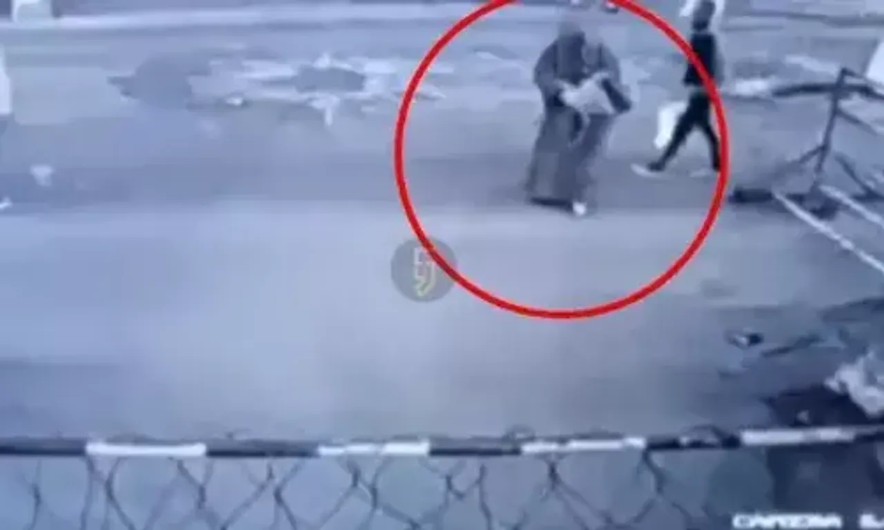 Caught On Camera: Burqa clad woman throws bomb at CRPF camp in J&K's Sopore