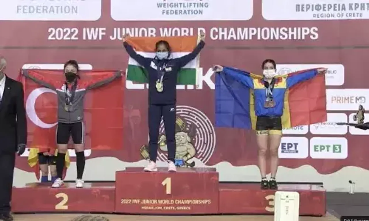 Harshada Sharad Garud first Indian to win gold medal at IWF Junior World Championships in Greece